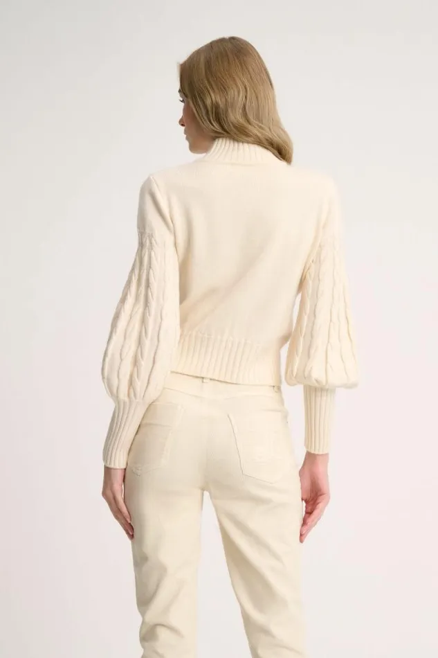 Luisa Spagnoli Knitwear Miledy 8211 Embroidered Pullover Cream 8211 Women Luisa Spagnoli Knitwear Miledy 8211 Embroidered Pullover Cream 8211 Women