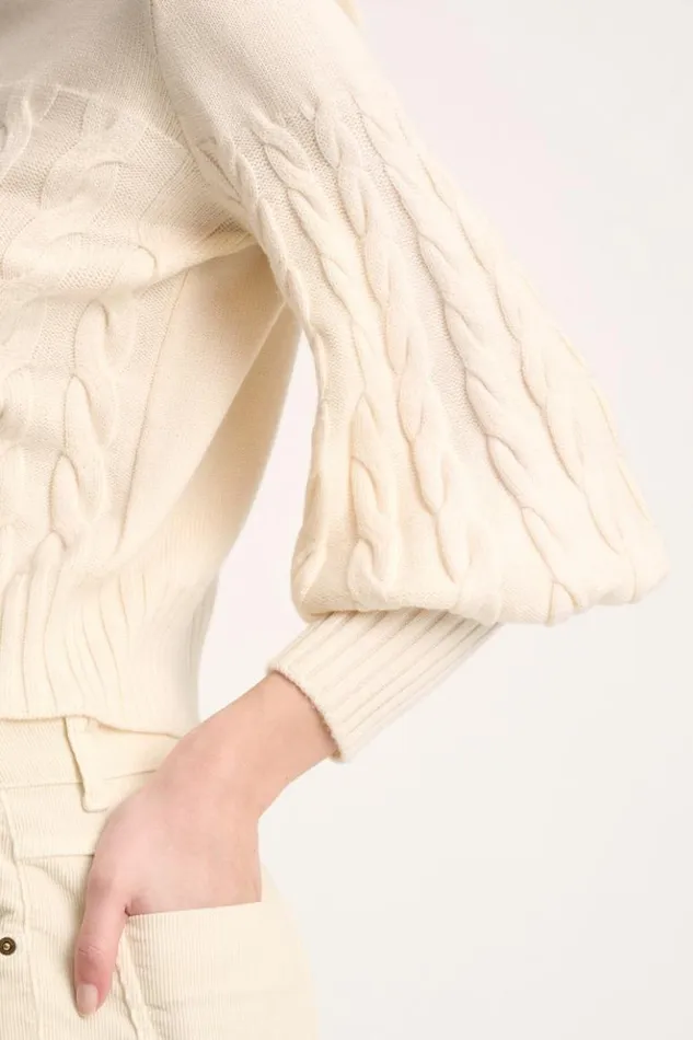 Luisa Spagnoli Knitwear Miledy 8211 Embroidered Pullover Cream 8211 Women Luisa Spagnoli Knitwear Miledy 8211 Embroidered Pullover Cream 8211 Women