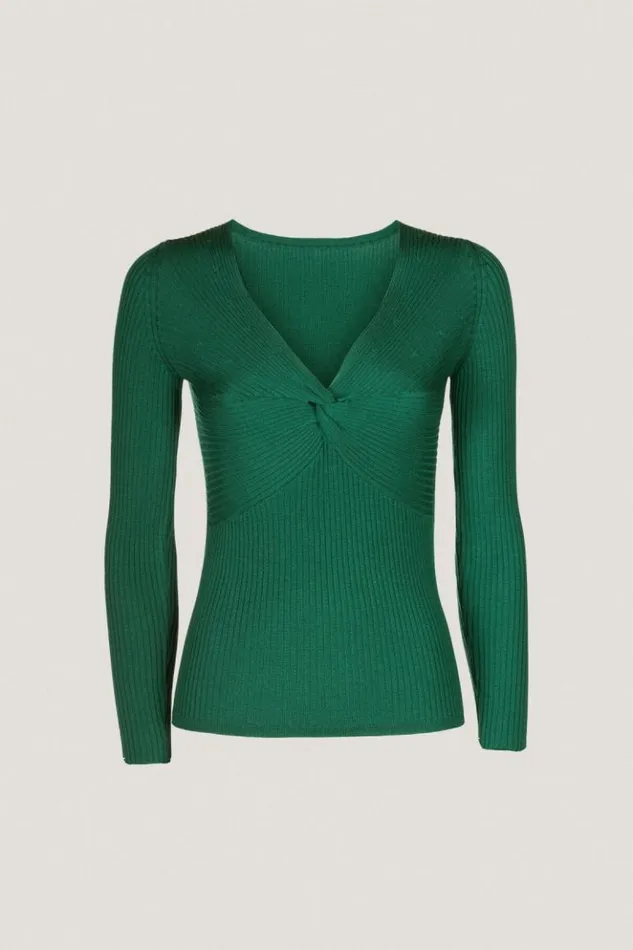 Luisa Spagnoli Knitwear Misticanza 8211 Wool Pullover Green 8211 Women Luisa Spagnoli Knitwear Misticanza 8211 Wool Pullover Green 8211 Women