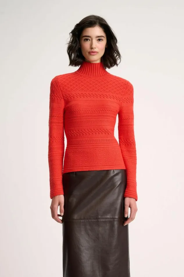 Luisa Spagnoli Knitwear Molene 8211 Turtleneck Pullover Orange 8211 Women Luisa Spagnoli Knitwear Molene 8211 Turtleneck Pullover Orange 8211 Women