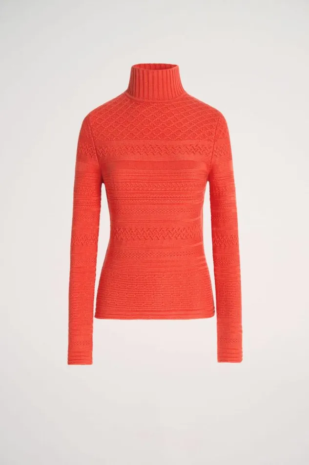 Luisa Spagnoli Knitwear Molene 8211 Turtleneck Pullover Orange 8211 Women Luisa Spagnoli Knitwear Molene 8211 Turtleneck Pullover Orange 8211 Women