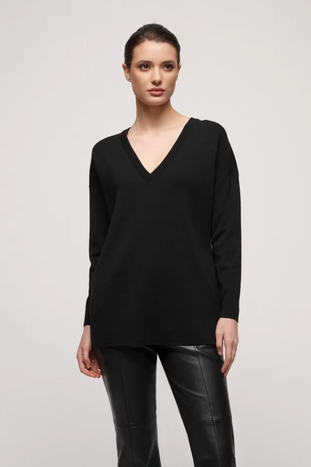 Luisa Spagnoli Knitwear Mutabile 8211 Wool Pullover Black 8211 Women
