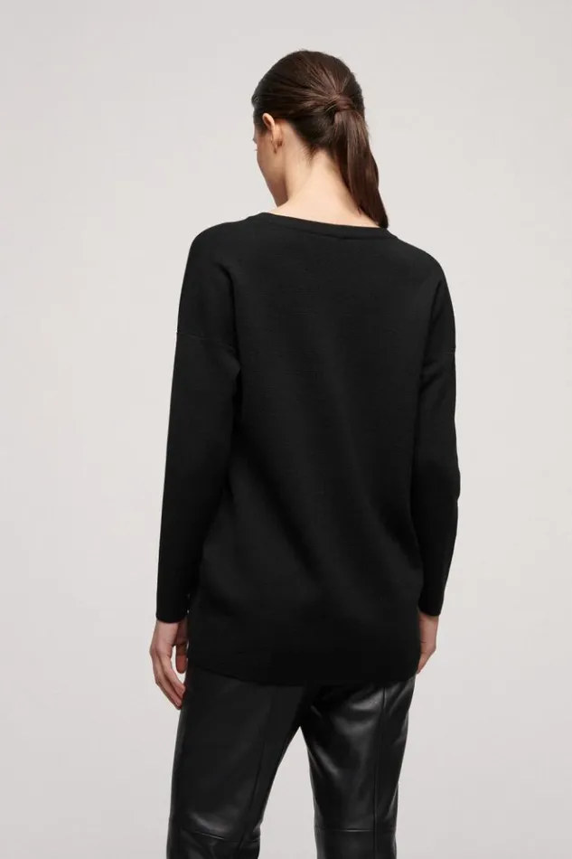 Luisa Spagnoli Knitwear Mutabile 8211 Wool Pullover Black 8211 Women Luisa Spagnoli Knitwear Mutabile 8211 Wool Pullover Black 8211 Women