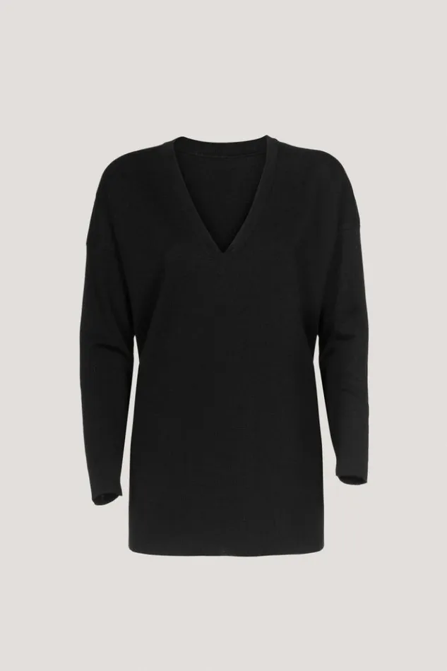 Luisa Spagnoli Knitwear Mutabile 8211 Wool Pullover Black 8211 Women Luisa Spagnoli Knitwear Mutabile 8211 Wool Pullover Black 8211 Women