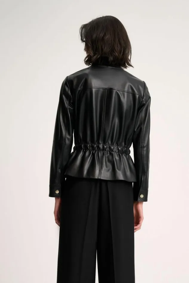 Luisa Spagnoli Outerwear Sergente 8211 Leather Jacket Black 8211 Women Luisa Spagnoli Outerwear Sergente 8211 Leather Jacket Black 8211 Women
