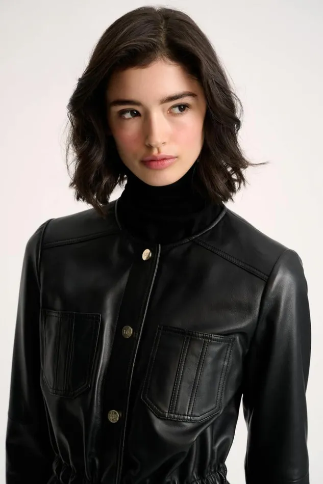 Luisa Spagnoli Outerwear Sergente 8211 Leather Jacket Black 8211 Women Luisa Spagnoli Outerwear Sergente 8211 Leather Jacket Black 8211 Women