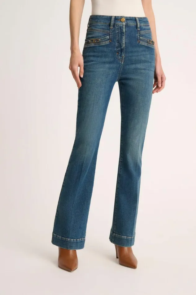 Luisa Spagnoli Pants Ofilio 8211 Flared Jeans Blue 8211 Women