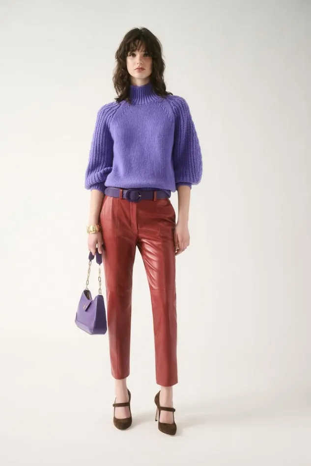 Luisa Spagnoli Pants Omonimo 8211 Cropped Leather Pants 8211 Women Luisa Spagnoli Pants Omonimo 8211 Cropped Leather Pants 8211 Women