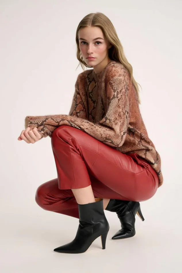 Luisa Spagnoli Pants Omonimo 8211 Cropped Leather Pants 8211 Women Luisa Spagnoli Pants Omonimo 8211 Cropped Leather Pants 8211 Women