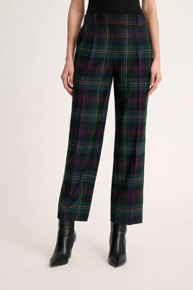 Luisa Spagnoli Pants Ortaggio 8211 Tartan Pants Greenblue 8211 Women