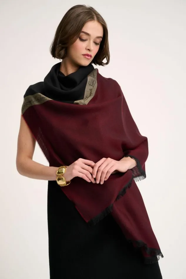 Luisa Spagnoli Scarves And Foulards Rodi 8211 Wool Blend Scarf Blackred 8211 Women Luisa Spagnoli Scarves And Foulards Rodi 8211 Wool Blend Scarf Blackred 8211 Women