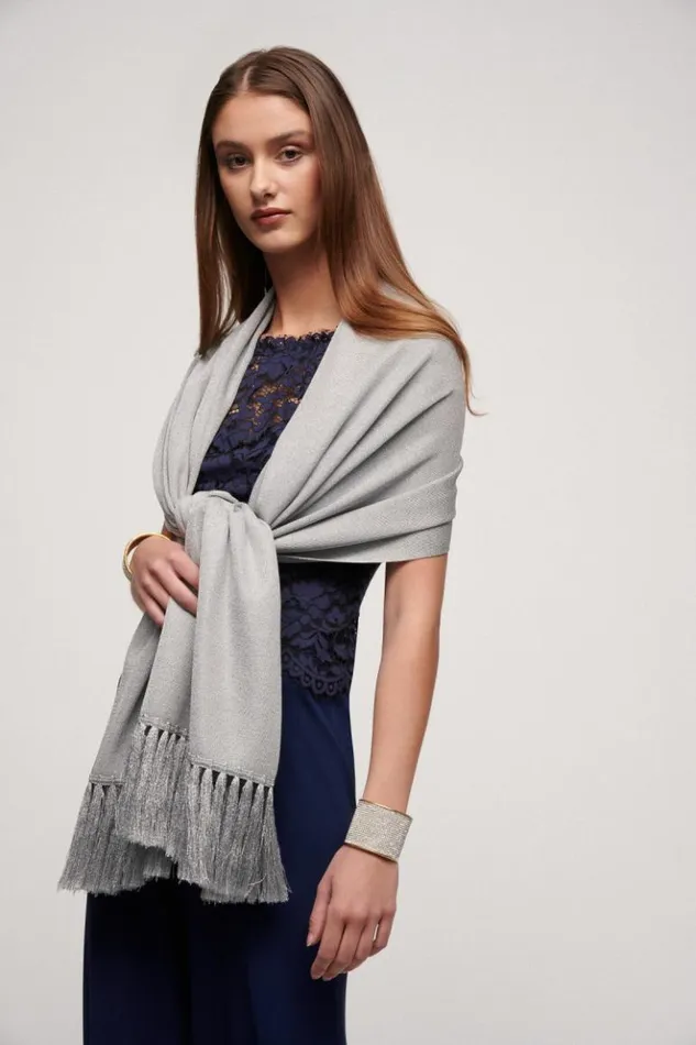 Luisa Spagnoli Scarves And Foulards Zoom 8211 Lurex Stole Grey Melange 8211 Women