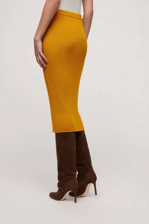 Luisa Spagnoli Skirts And Shorts Melitene 8211 Wool Skirt Mustard 8211 Women Luisa Spagnoli Skirts And Shorts Melitene 8211 Wool Skirt Mustard 8211 Women