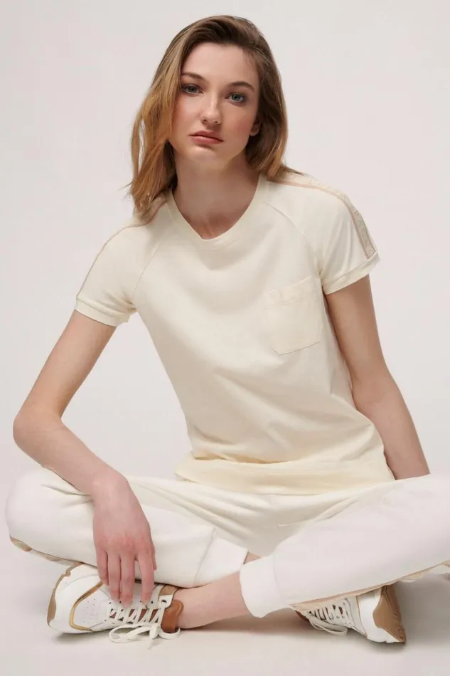 Luisa Spagnoli Tops And TShirts Lunar 8211 Cotton TShirt Ivory 8211 Women Luisa Spagnoli Tops And TShirts Lunar 8211 Cotton TShirt Ivory 8211 Women