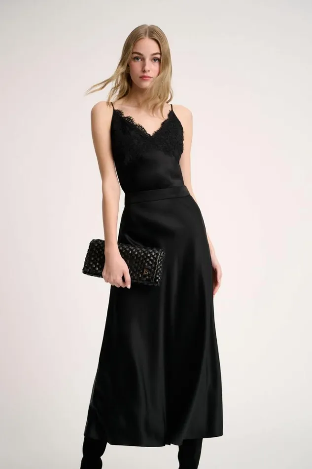 Luisa Spagnoli Tops And TShirts Luogo 8211 Top With Lace Applique Black 8211 Women Luisa Spagnoli Tops And TShirts Luogo 8211 Top With Lace Applique Black 8211 Women