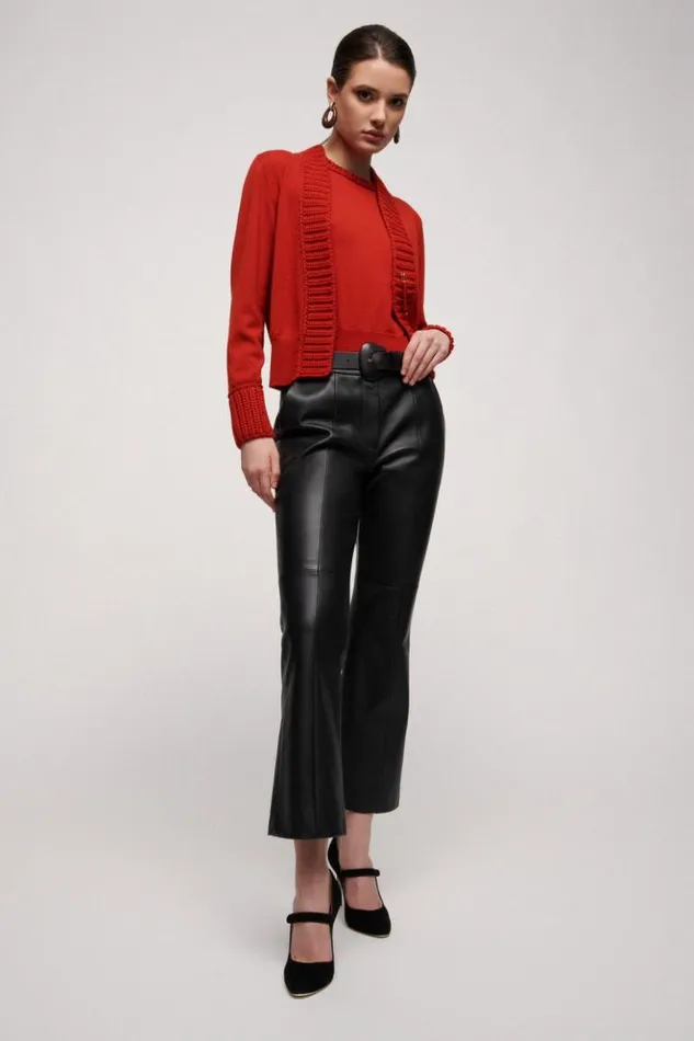 Luisa Spagnoli Tops And TShirts Mini 8211 Wool Top Bright Orange 8211 Women