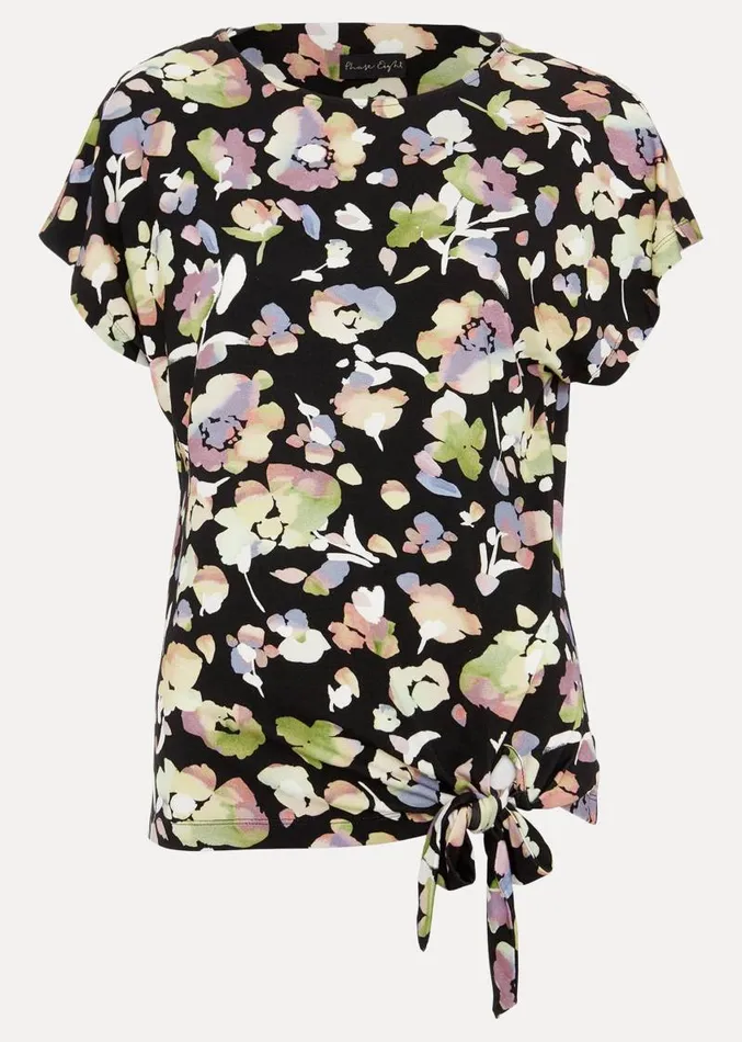 Maddie Watercolor Top Blackmulti Women Phase Eight Tops and TShirts