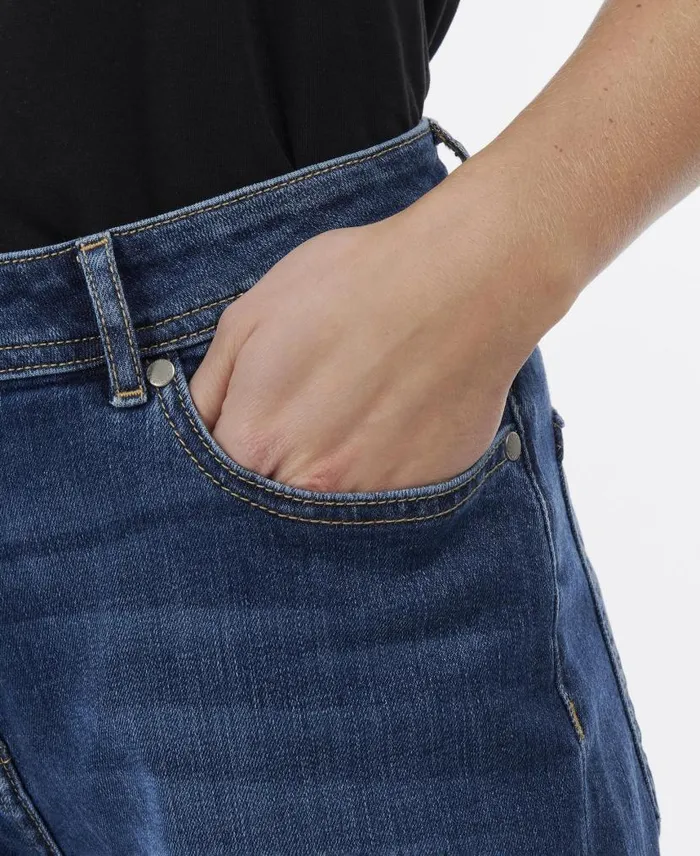 Maddison Denim Shorts Ecru Women Barbour Trousers and Shorts
