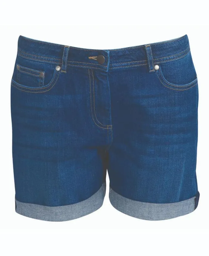 Maddison Denim Shorts Ecru Women Barbour Trousers and Shorts
