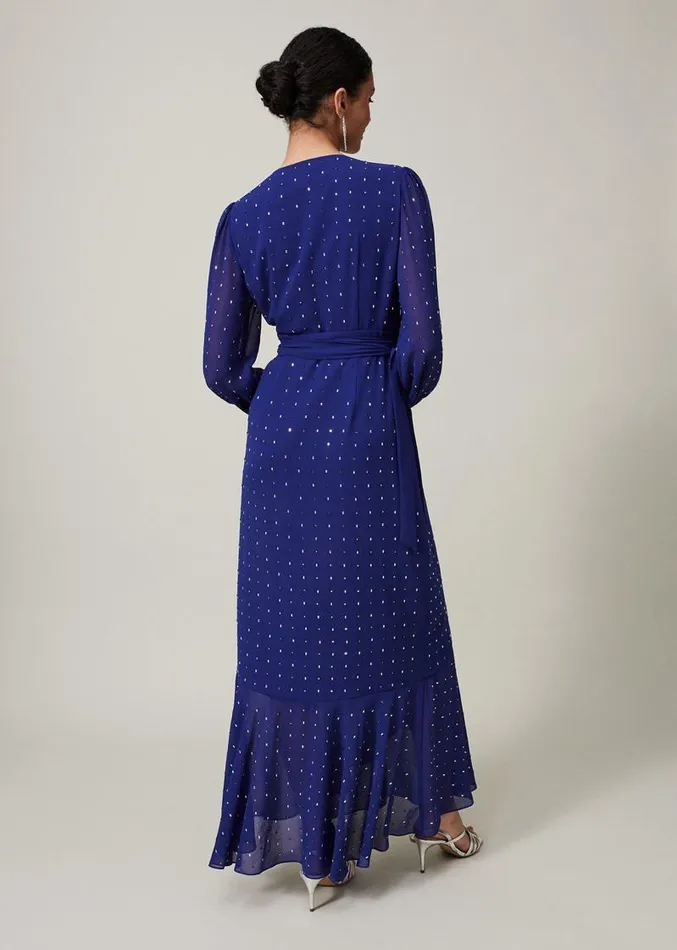 Maeva Embellished Maxi Dress Purple Women Phase Eight Dresses