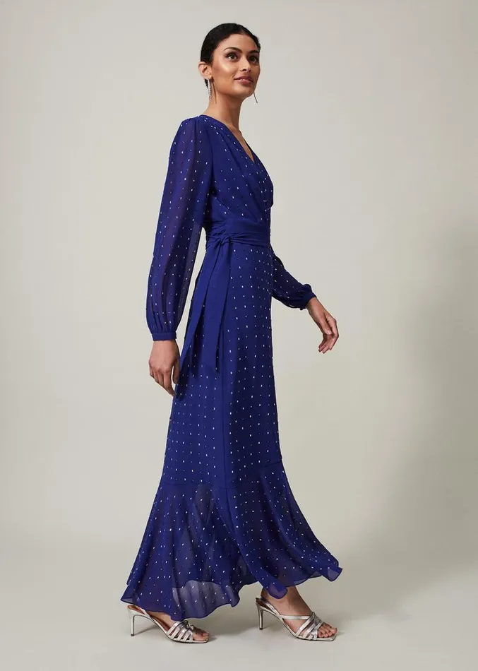 Maeva Embellished Maxi Dress Purple Women Phase Eight Dresses