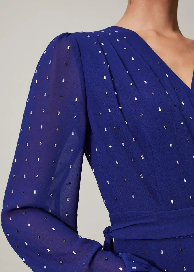 Maeva Embellished Maxi Dress Purple Women Phase Eight Dresses