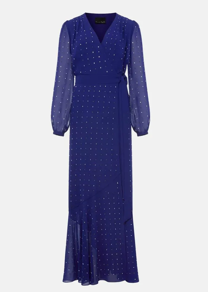 Maeva Embellished Maxi Dress Purple Women Phase Eight Dresses