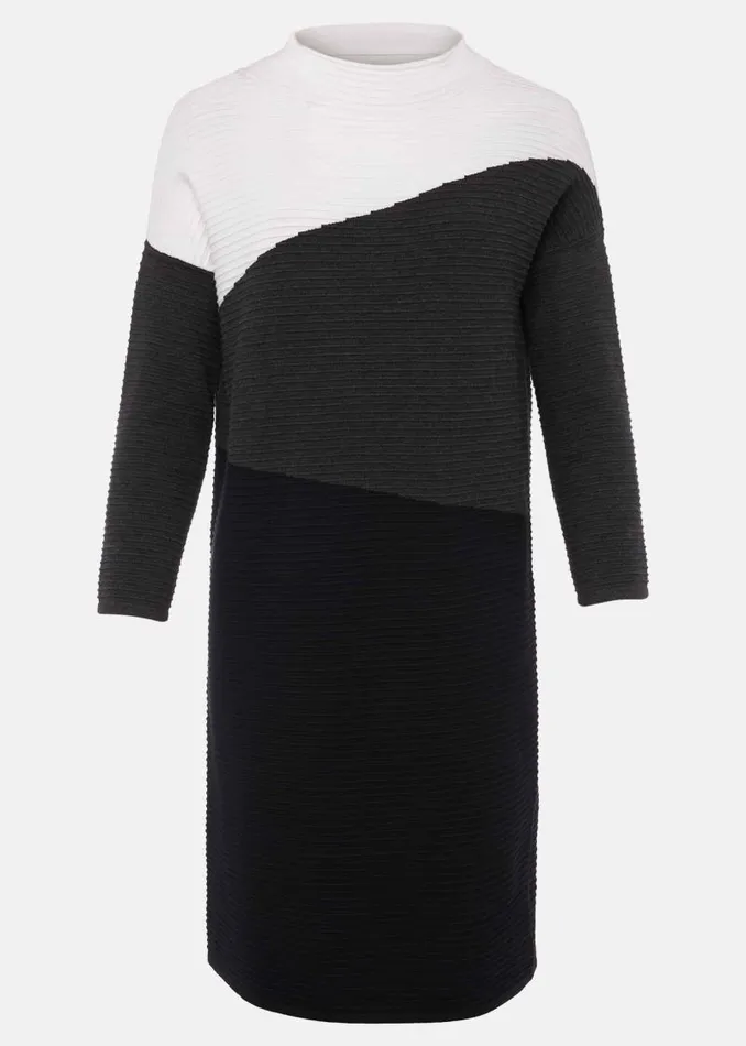 Mali Textured Stitch Colourblock Dress Blackmulti Women Phase Eight Dresses