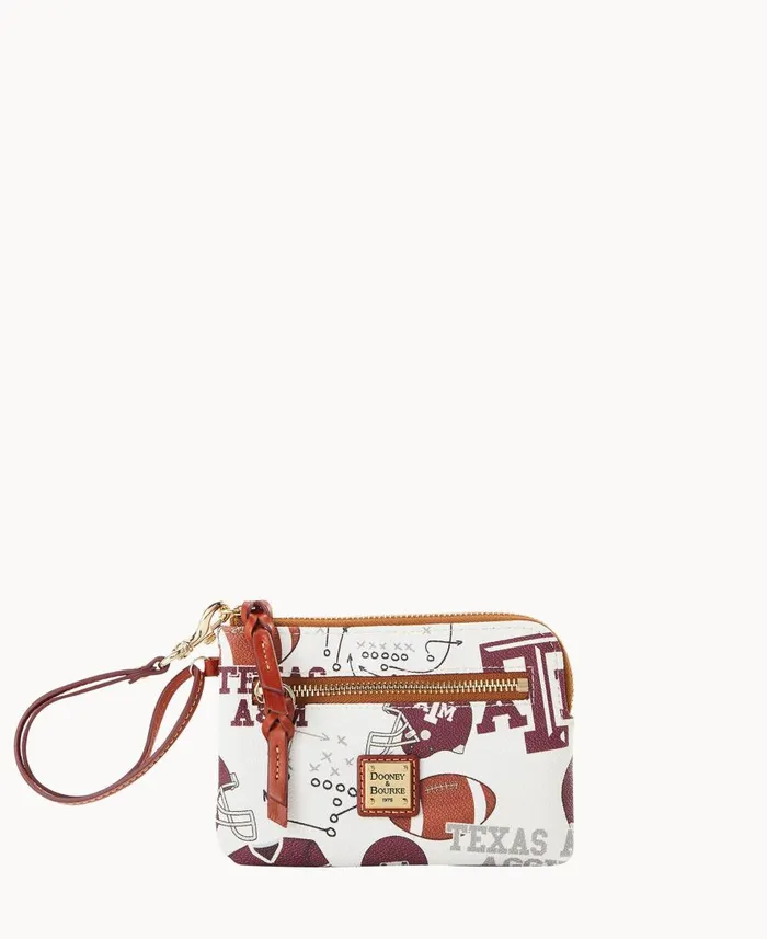 ManWoman Collegiate Texas Achr38M University Zip Around Wristlet Texas Aandm Dooney and Bourke Wallets