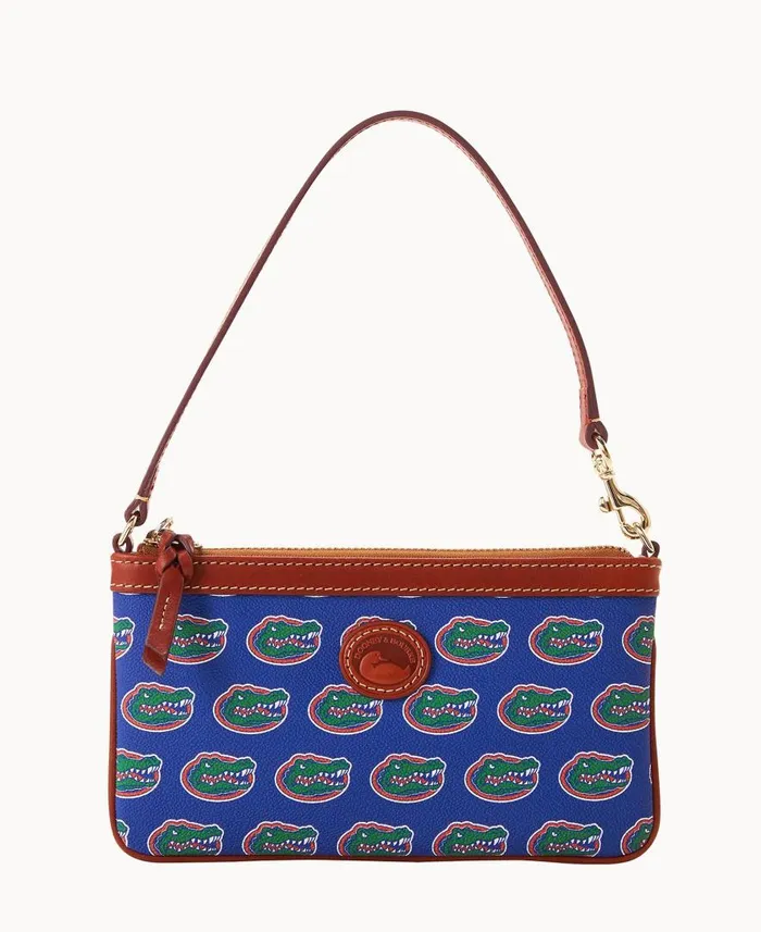 ManWoman Collegiate University Of Florida Large Slim Wristlet Florida Dooney and Bourke Wallets