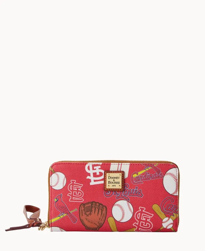 ManWoman MLB Cardinals Large Zip Around Wristlet Cardinals Dooney and Bourke Wallets