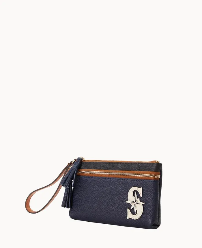 ManWoman MLB Mariners Double Zip Wristlet Mariners Dooney and Bourke Wallets ManWoman MLB Mariners Double Zip Wristlet Mariners Dooney and Bourke Wallets
