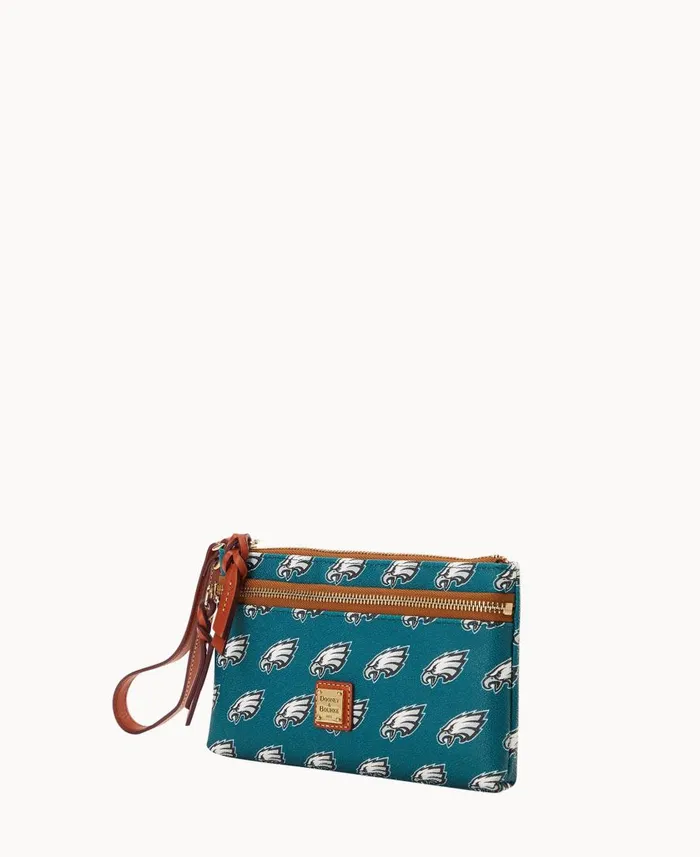 ManWoman NFL Eagles Double Zip Wristlet Philadelphia Eagles Dooney and Bourke Wallets ManWoman NFL Eagles Double Zip Wristlet Philadelphia Eagles Dooney and Bourke Wallets