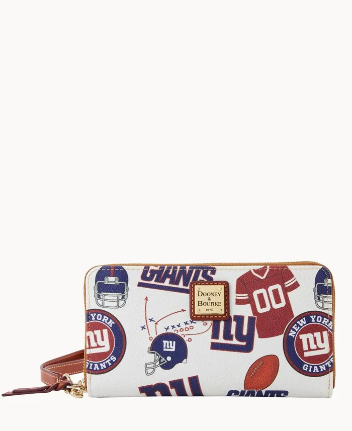 ManWoman NFL Giants Large Zip Around Wristlet Giants Dooney and Bourke Wallets