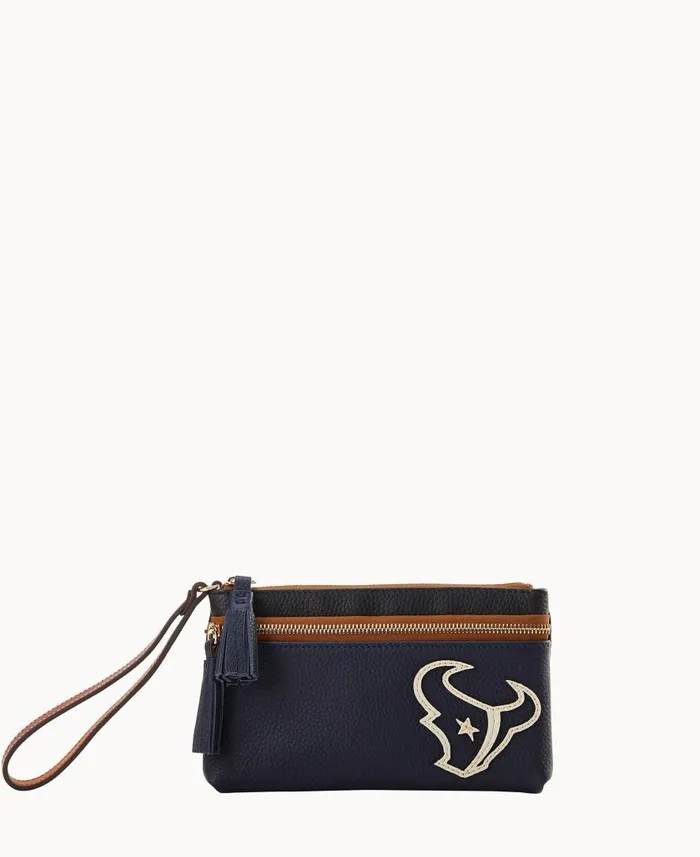 ManWoman NFL Texans Double Zip Wristlet Texans Dooney and Bourke Wallets