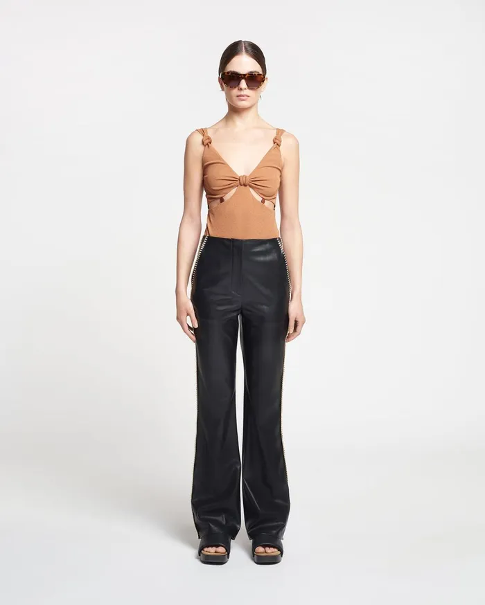 Manola Okobor AltLeather Pants Black Women Nanushka Pants