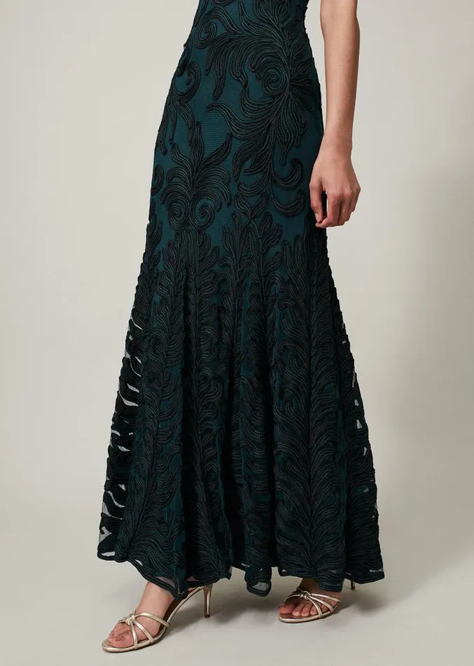 Marigold Tapework Dress Greenblack Women Phase Eight Dresses