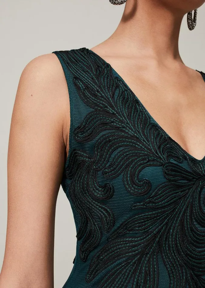 Marigold Tapework Dress Greenblack Women Phase Eight Dresses