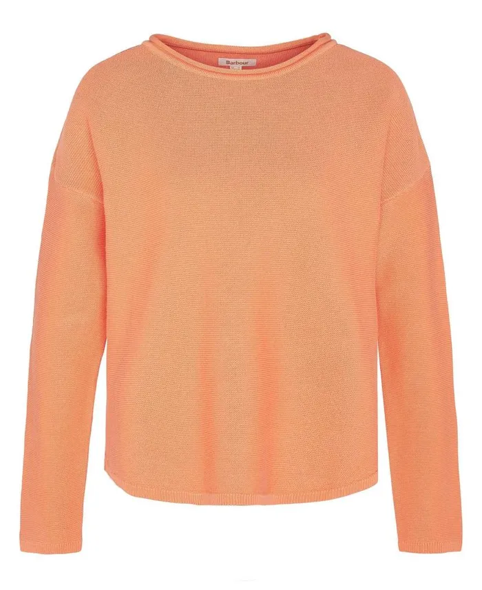 Marine Knitted Jumper Apricot Crush Women Barbour Jumpers