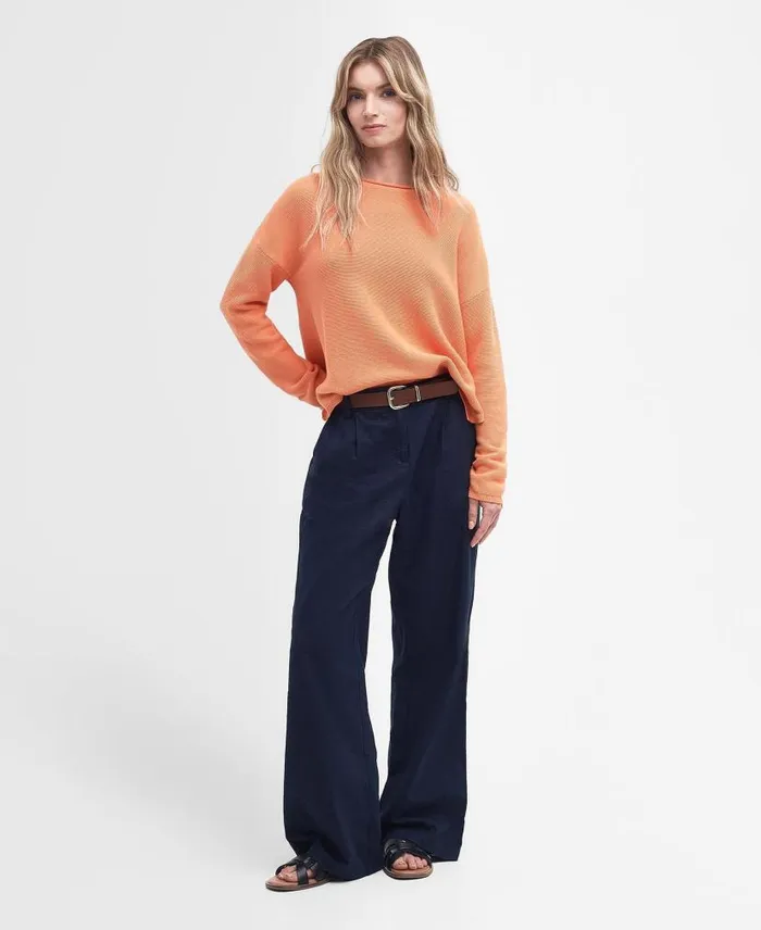 Marine Knitted Jumper Apricot Crush Women Barbour Jumpers