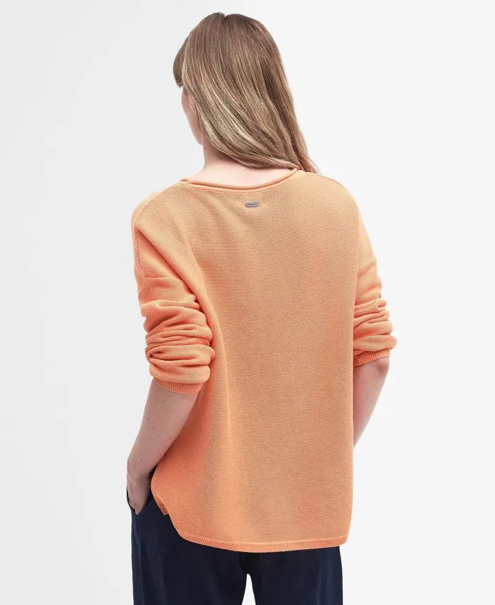 Marine Knitted Jumper Apricot Crush Women Barbour Jumpers