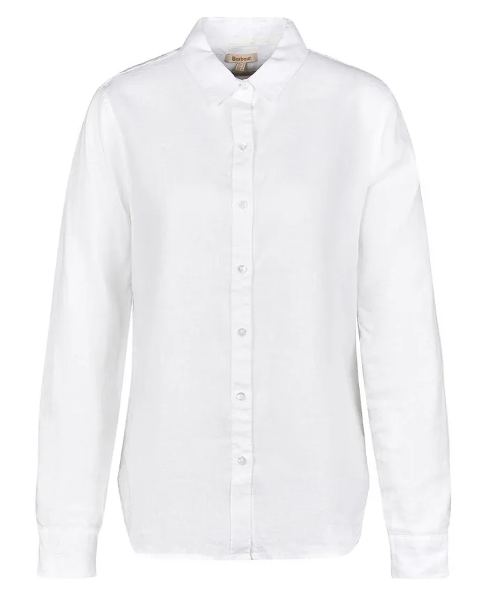 Marine Relaxed LongSleeved Shirt Navywhite Women Barbour Shirts and Blouses