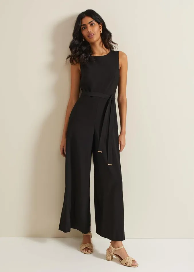 Marta Black Culotte Jumpsuit Black Women Phase Eight Jumpsuits