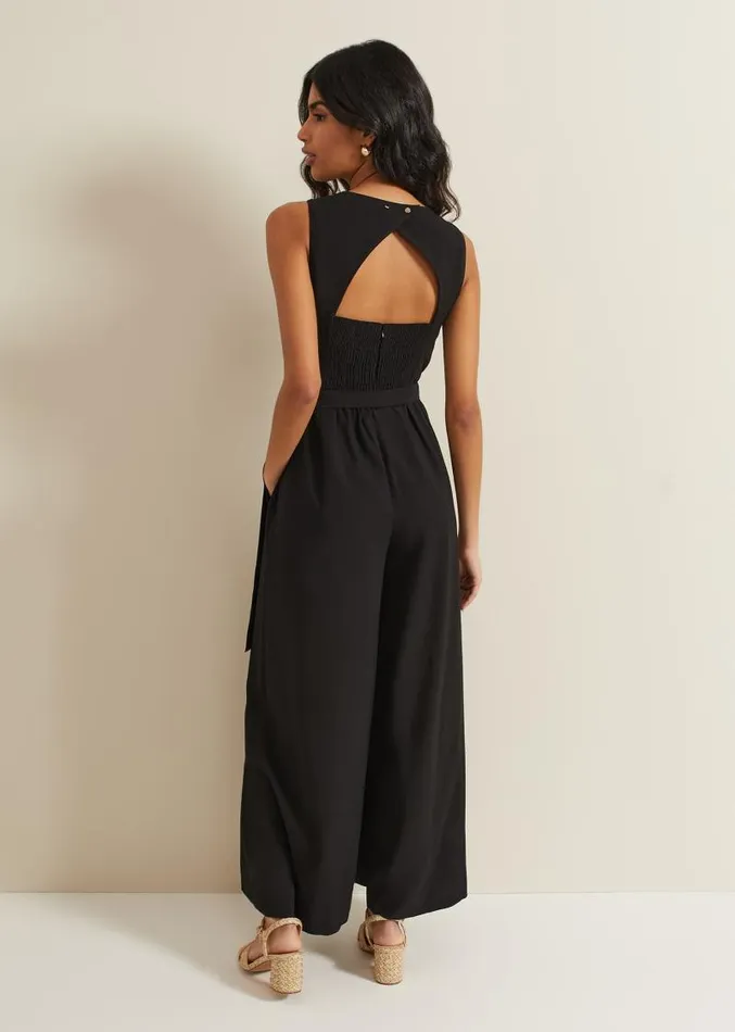 Marta Black Culotte Jumpsuit Black Women Phase Eight Jumpsuits