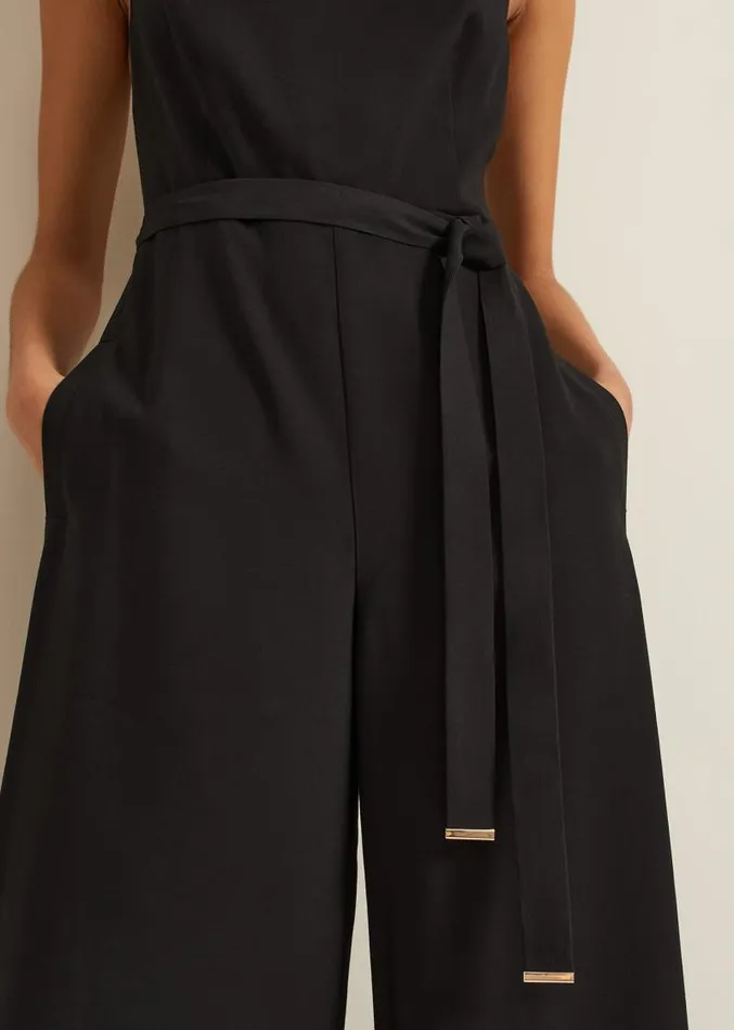 Marta Black Culotte Jumpsuit Black Women Phase Eight Jumpsuits
