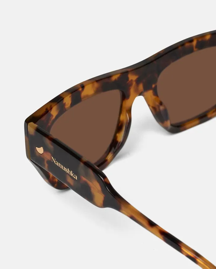 Martim BioPlastic DFrame Sunglasses Dark Amber WomenMen Nanushka Eyewear