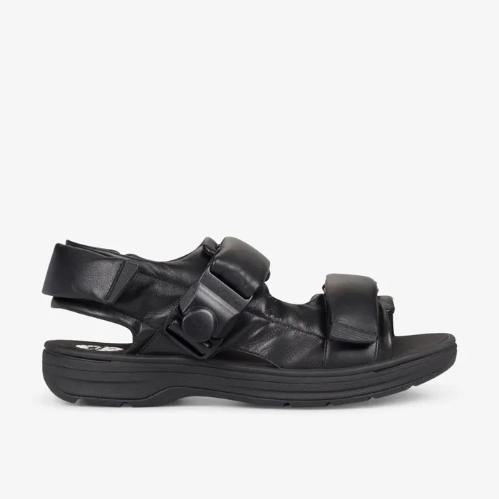 Martine Rose Mens Sandal 1 Black Leather Men Clarks Sandals and Flip Flops