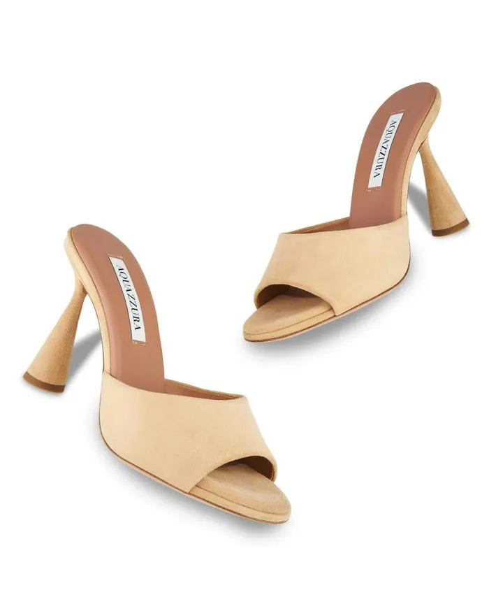Max Mule 95 Pink Women Aquazzura Sandals Max Mule 95 Pink Women Aquazzura Sandals