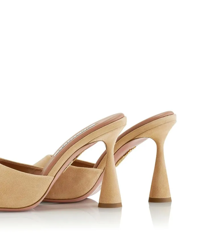 Max Mule 95 Pink Women Aquazzura Sandals Max Mule 95 Pink Women Aquazzura Sandals