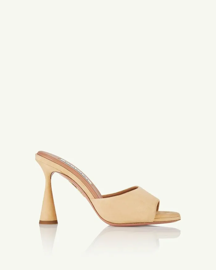 Max Mule 95 Pink Women Aquazzura Sandals Max Mule 95 Pink Women Aquazzura Sandals